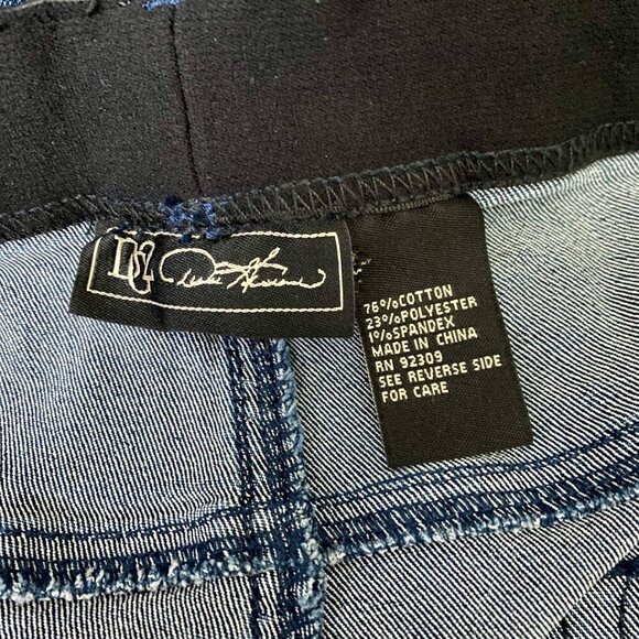 DG2 Diane Gilman Blue Pull On Elastic Waist Denim Jeggings Jeans 3XT NEW NWT - Picture 5 of 6